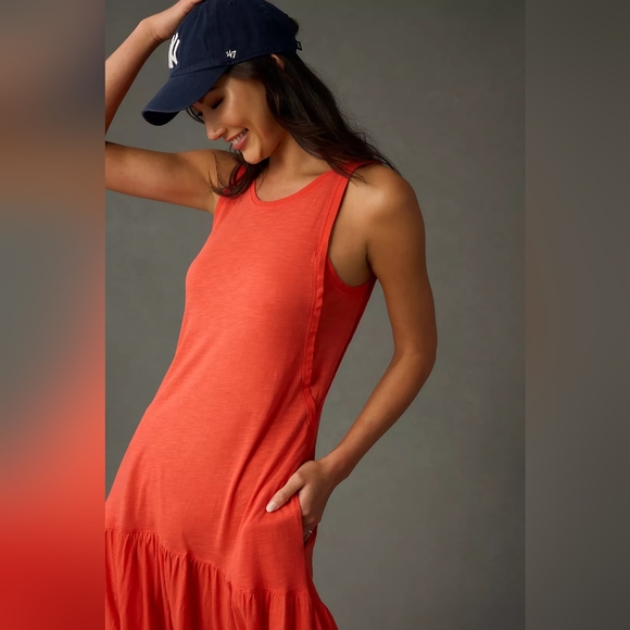 Daily Practice by Anthropologie Rosewood Midi Cotton Dress Size XS - Picture 3 of 13